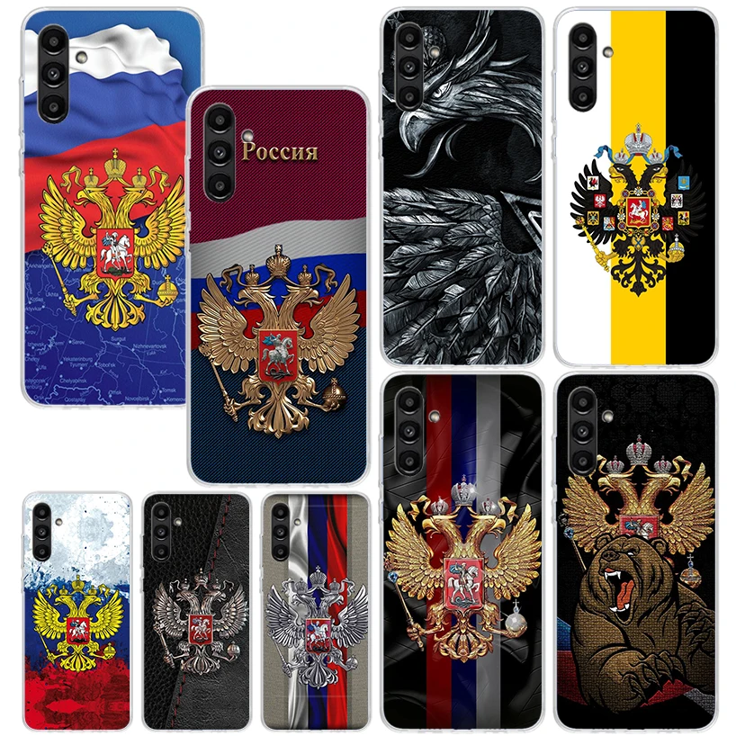 Russia Russian Flags Emblem Phone Case For Samsung Galaxy A15 A25 A35 A55 A14 A24 A34 A54 A13 A23 A33 A53 A12 A22 A32 A52 A05S A