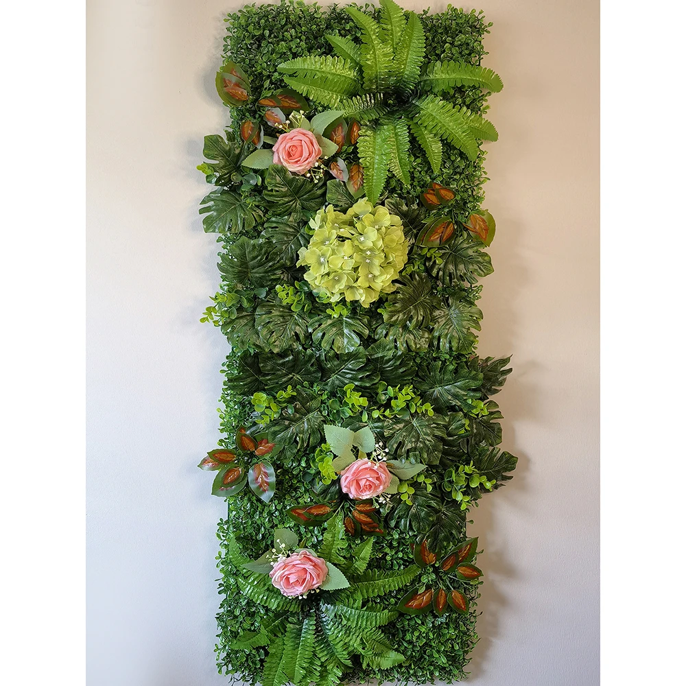 120cm * 40cm Hochzeits feier Haupt dekoration künstliche Pflanze Rasen Panel Wand für Wohnzimmer Hintergrund Spleißen dekorativ – Detail 14