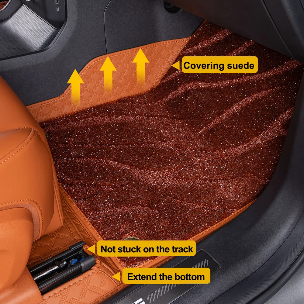 لشيري جيتور G700 2025 2026 وسادة قدم جلدية مغلقة بالكامل ملحقات تعديل السيارة سجادة مخملية بطبقة مزدوجة #4