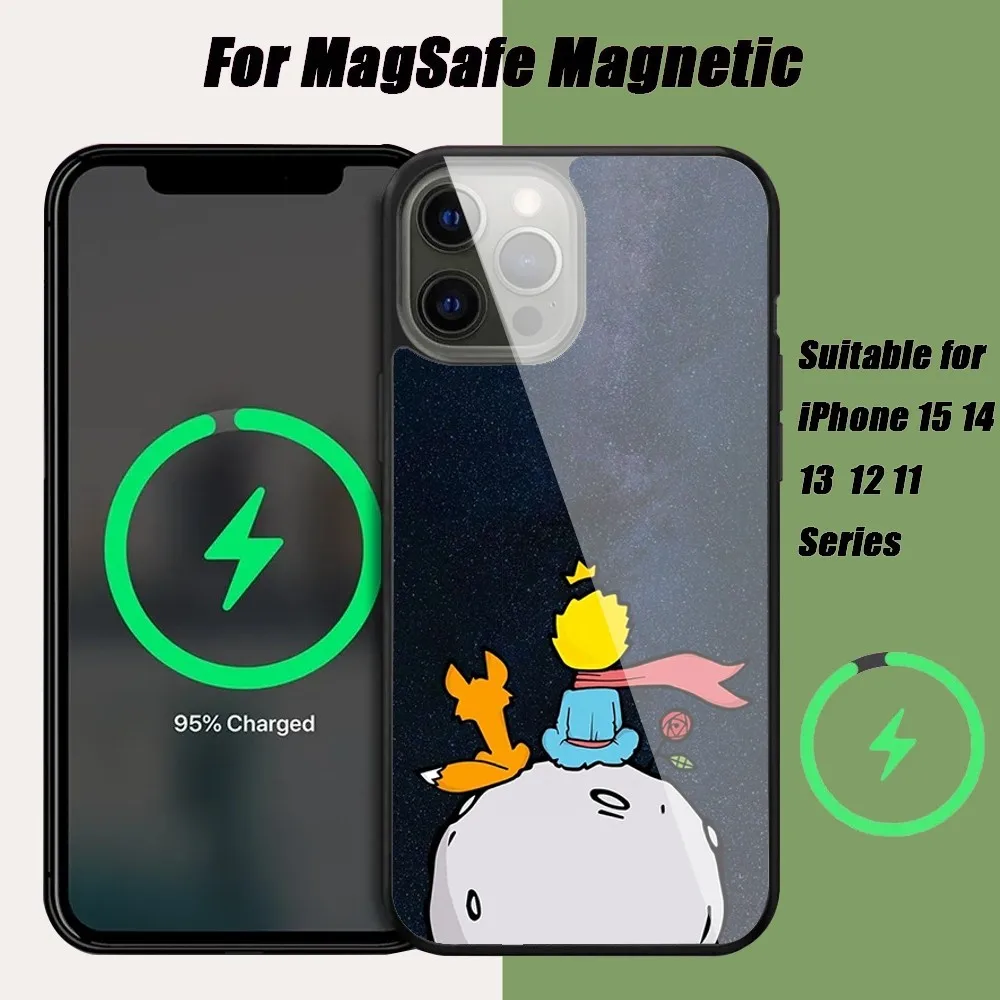 The Little Prince Fox Phone Case For IPhone 15 14 13 Pro Max 11 12 Mini Alex Mirror For Magsafe Wireless Charging Cover