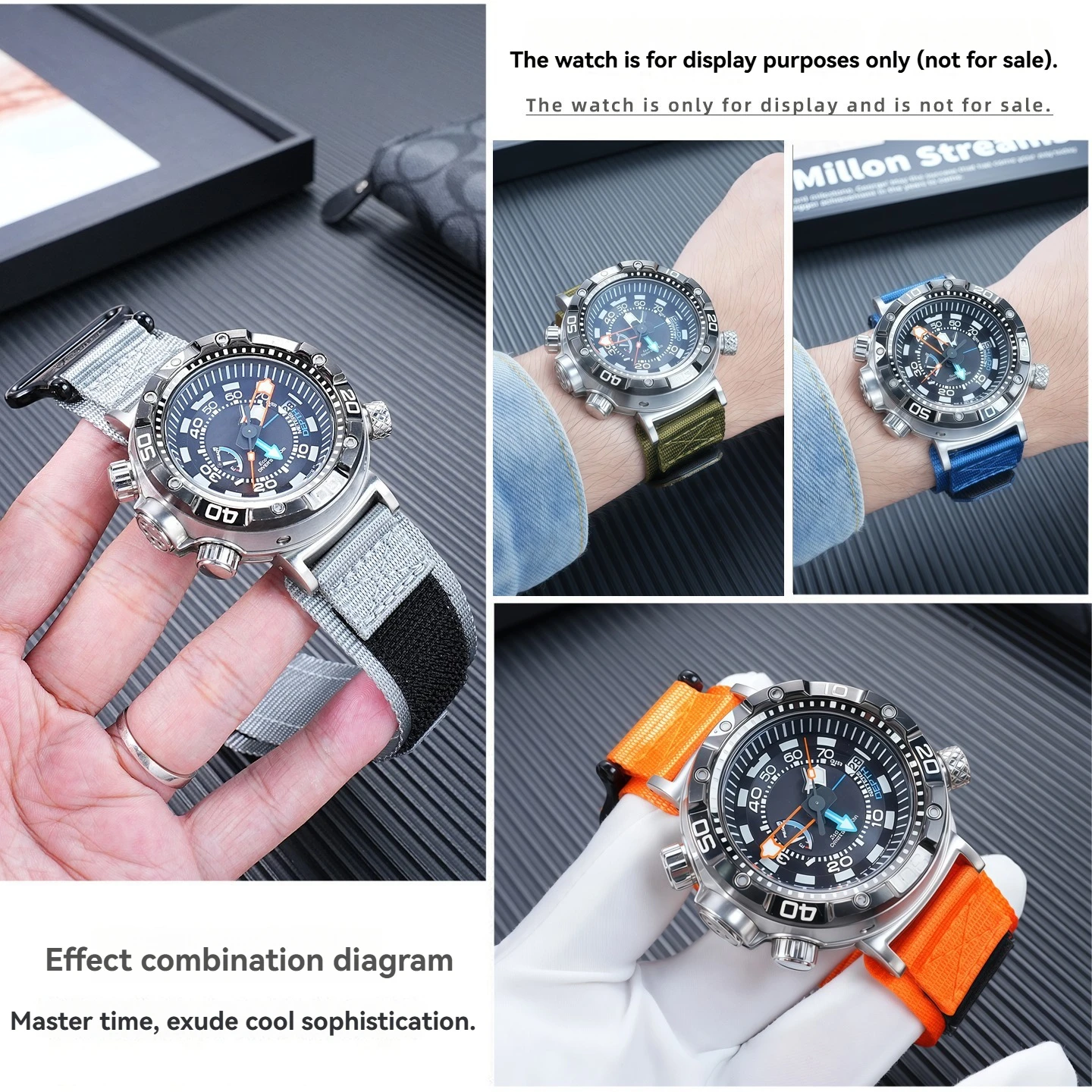 Suitable for Citizen size monster watchband BN2021-03E BJ8050-08E stainless steel lugs adapter strap replacement accessories