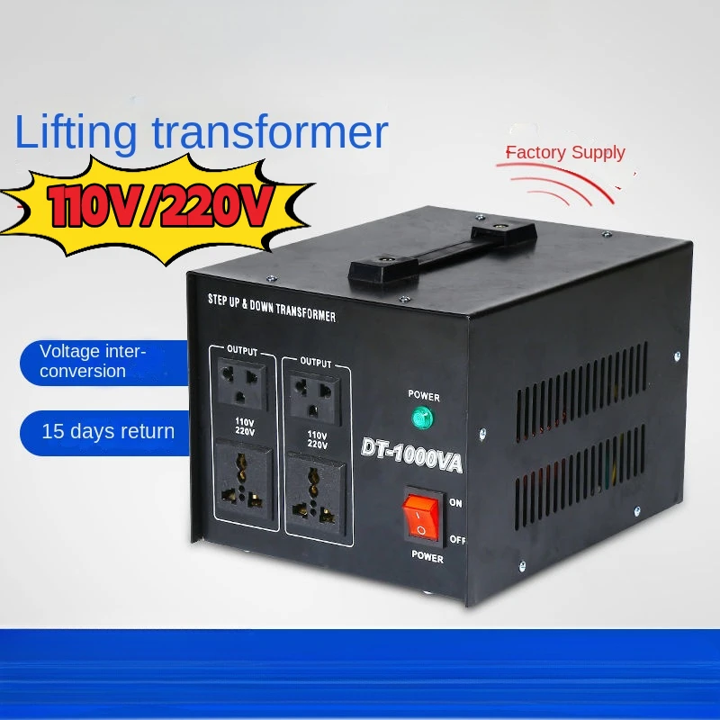 

DT Series Step Down Transformer VFD 220V to 110V Voltage Converter for 2000W US Japan Appliances, Heavy Duty Power Converter
