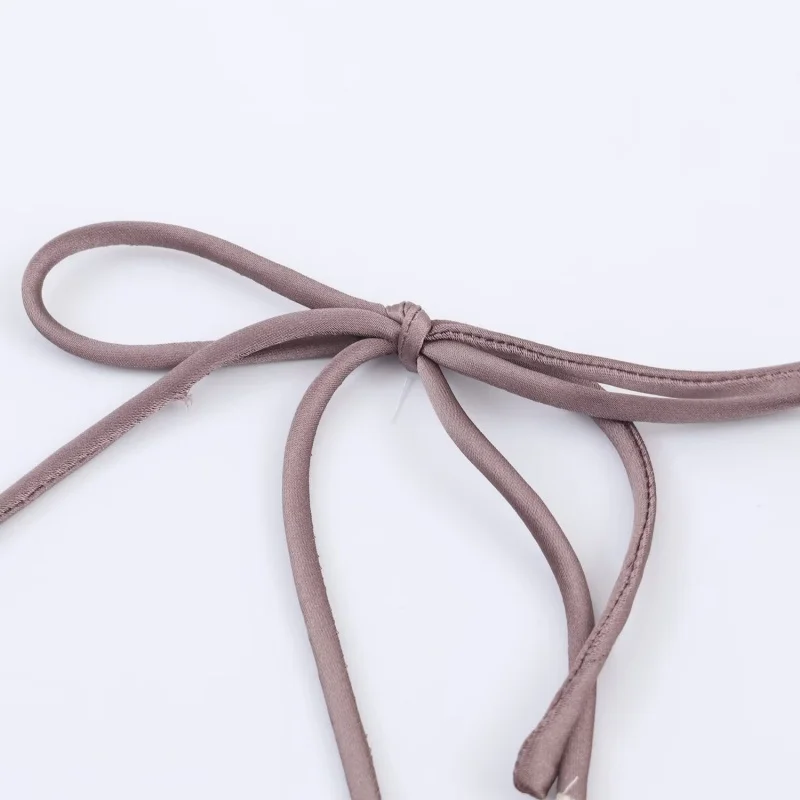 الخريف الخامس الرقبة بلا أكمام الدانتيل المرقعة الساتان ميدي فستان طويل المرأة عارية الذراعين الرسن سستة فستان أنثى مثير ملابس الحفلات 2025 جديد #4