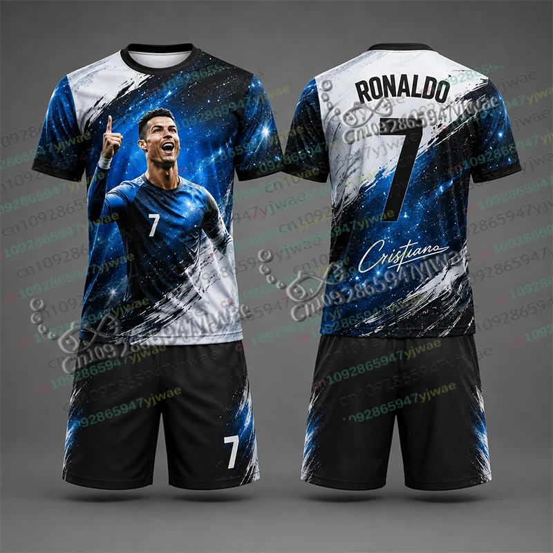 2026 Sonderedition Nr. 7 Fußballtrikot 2-teiliges Set für Damen und Herren Sportbekleidung Sommer Atmungsaktiv Lässiges Kinder-T-Shirt-Shorts-Set – Detail 13