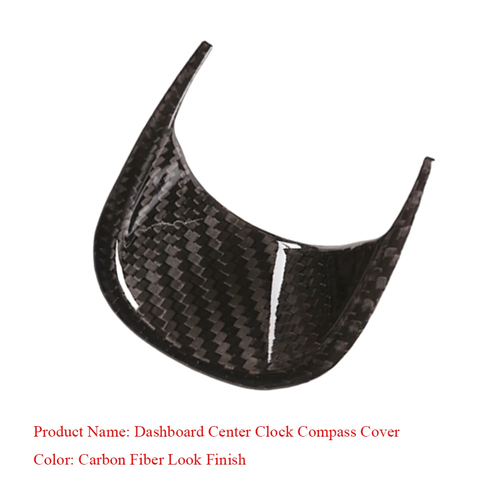 Dashboard Center Clock Compass Cover Centre dashboard clock base interior Carbon Fiber Look Finish