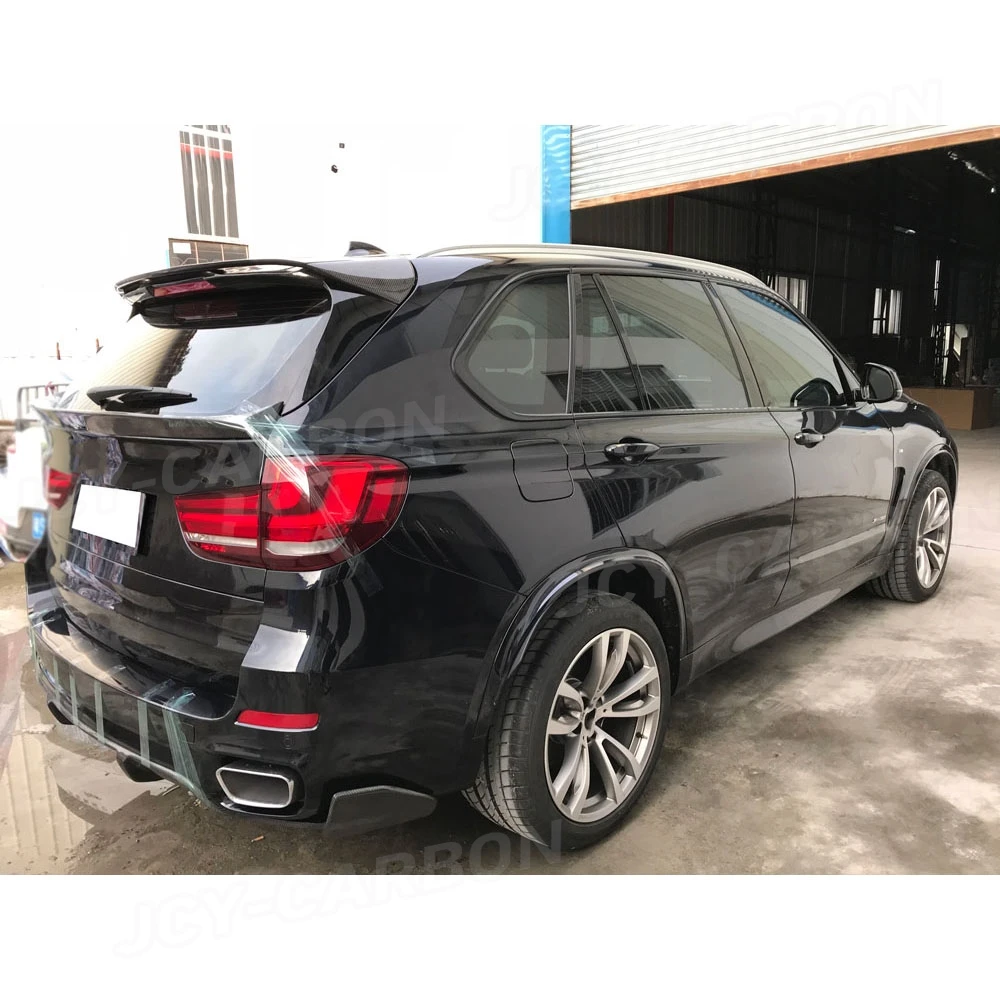

JCYECF Carbon Fiber Rear Bumper Lip Diffuser Splitters Aprons For BMW X5 F15 M Sport 2014 2015 2016 2017 2018 Car Accessories