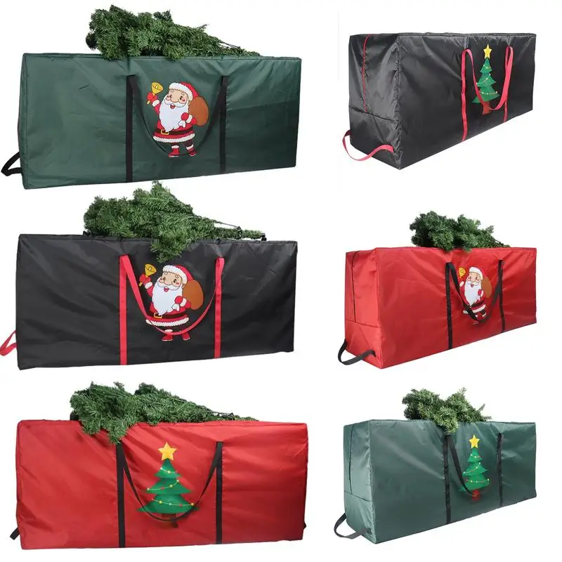 

Christmas Xmas Tree Holding Bag Oxford Cloth Tree Keeping Bag Decorative Wreaths Protective Cases Creative Garland Organizer Bag