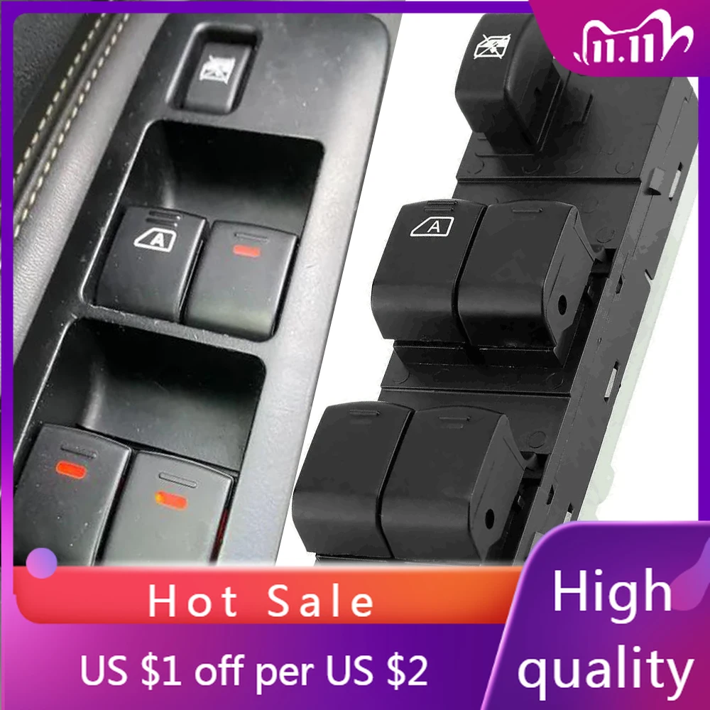 

Front Left Electric Power Window Switch Control Lifter for Nissan Qashqai +2 2006 2007 2008 2009 2010 2011 2012 2013 25401-BR00B