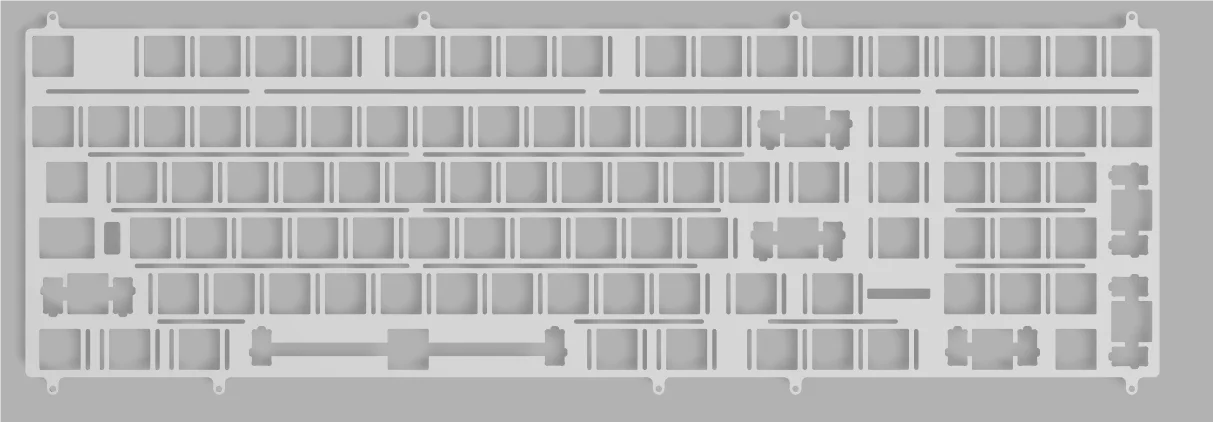 SCC100 Keyboard Positioning Board PC/PP/aluminum/brass/carbon Fiber Positioning Board Customized Mechanical Keyboard Accessories