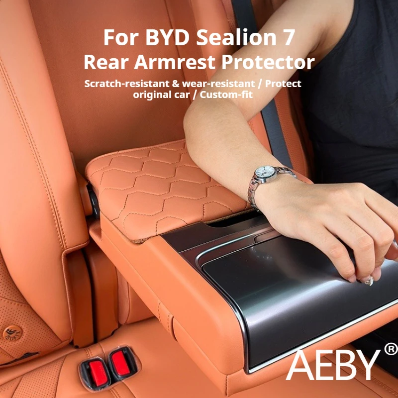 

AEBY For BYD Sealion 7 2024 Rear Center Armrest Box Cover, Anti-Scratch Protective Skin Case, Interior Accessories Custom Fit