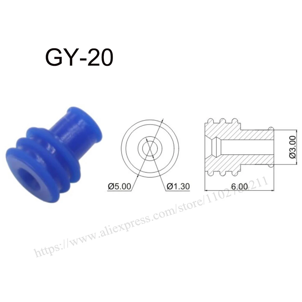 5000PCS GY-20 New energy auto seal rubber automotive Waterproof connector terminal plug pin socket