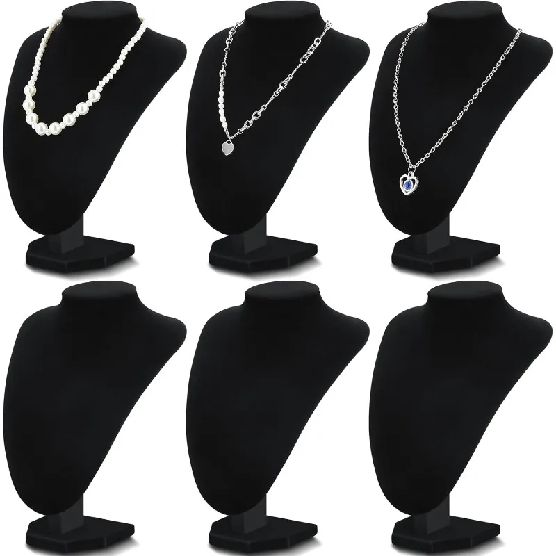 

6 Pcs Necklace Display Stand Necklace Holder Jewelry Bust Display Stands for Selling Home Store Trade Shows Photography Props Re