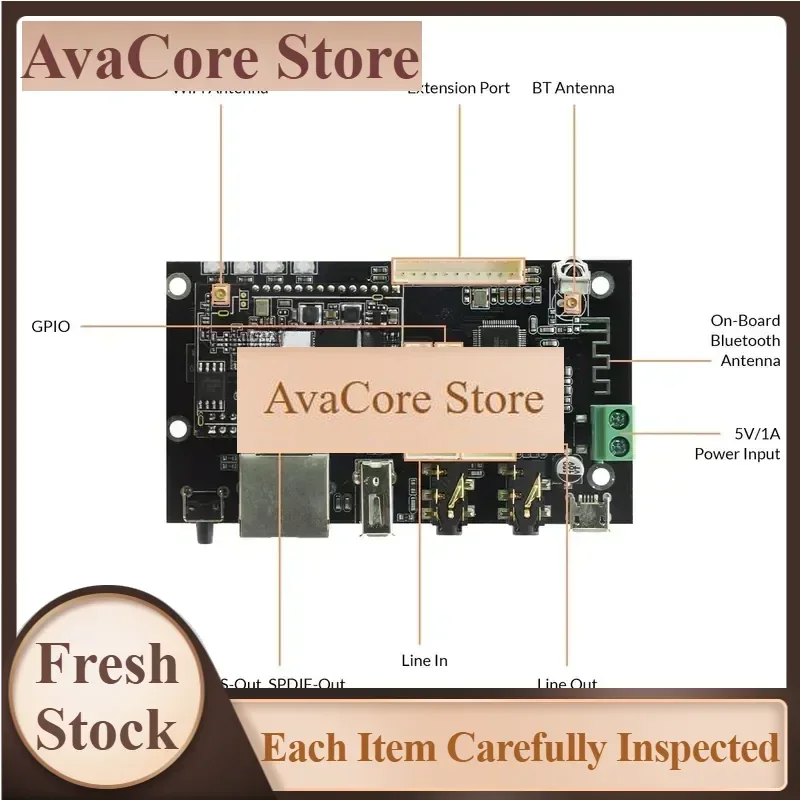 AvaCorePro V3 WiFi And BT Multi-Room APP Audio Receiver Pcb Board Wireless With Airplay Dlna Internet Radio