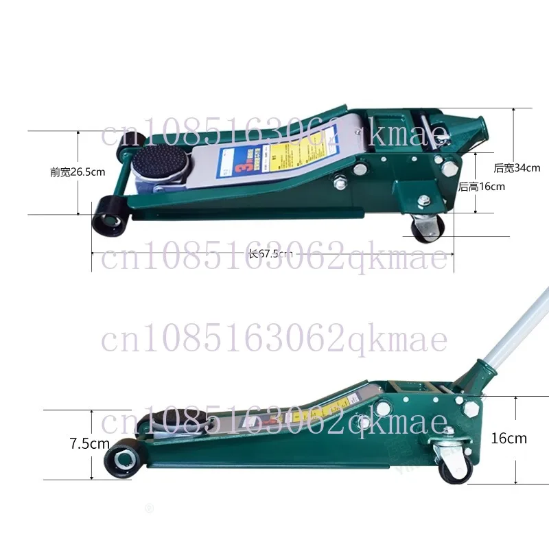 Jack Horizontal 3 T Double Pump Ultra-Thin Low Horizontal Hydraulic Light-Duty Vehicle Tire Changing Machine