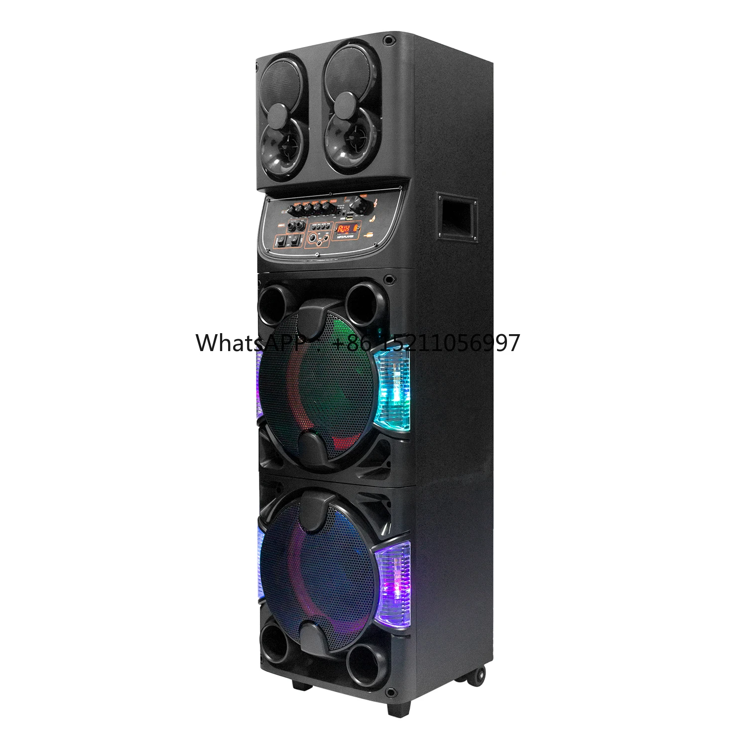 1000W double 10 inch home theatre portable system active dj speaker box with 2 tweeters