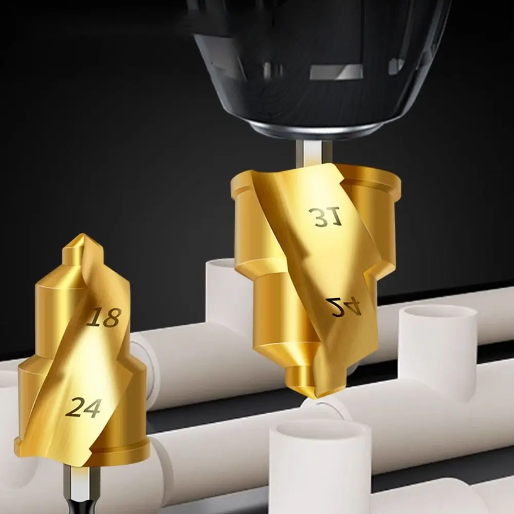 

20/25/32mm Water Pipe Drill Bit Powerful with Limiter PPR Lifting Drill Bit HSS Hexagon Handle Water Pipe Reaming Tool Worker