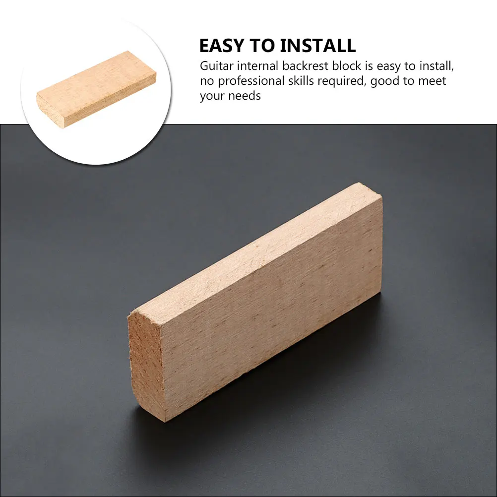 

12.5cm Guitar Backrest Block Wood Internal Acoustic Parts Accessories Repair Making Supplies Easy Install