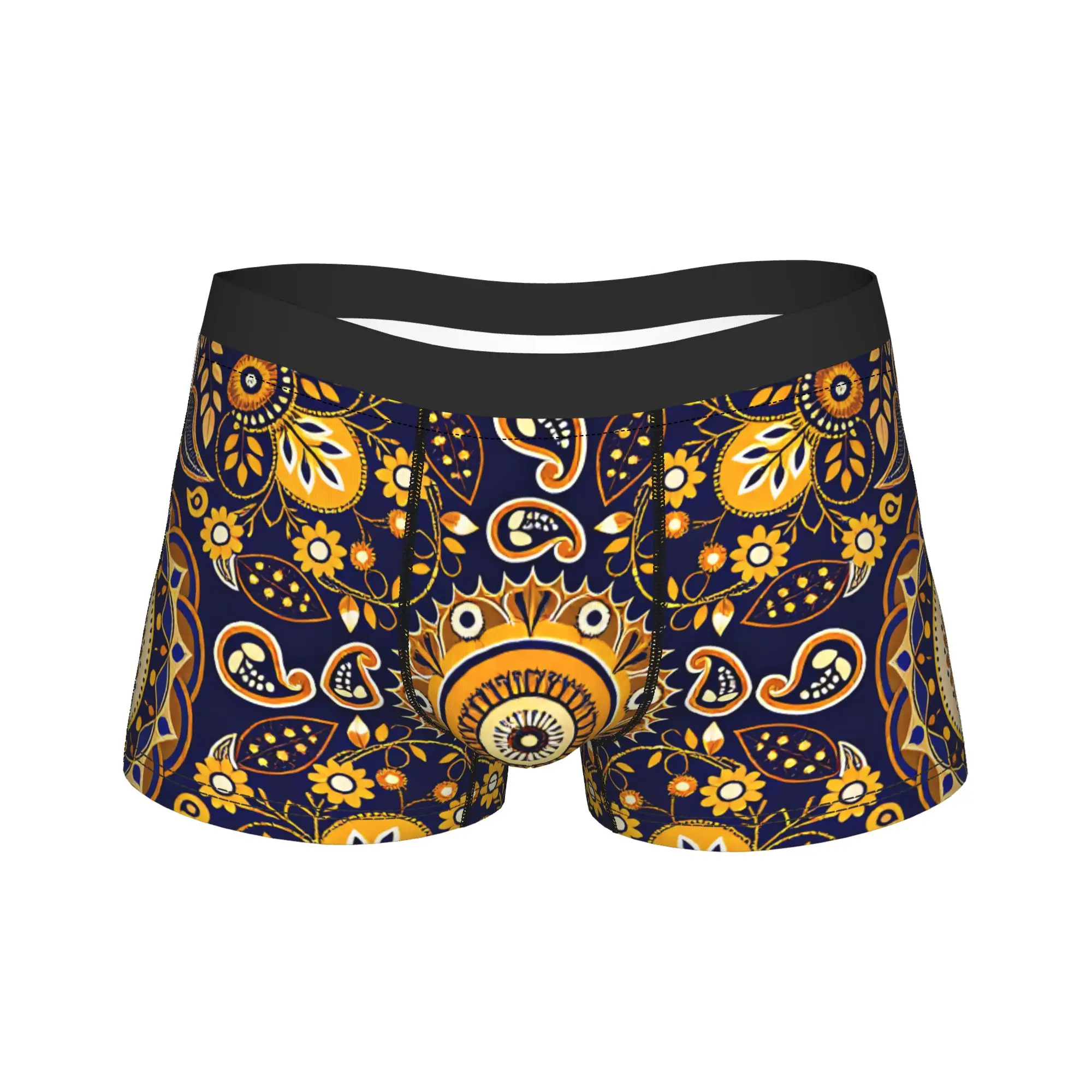 Ukraine Trident Blue Yellow Flag (2) Underwear  Custom DIY Trunk Hot Sale Male Underpants Sexy Soft Shorts Briefs Birthday Gift