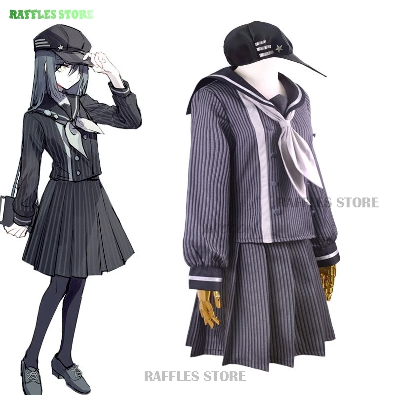 Saihara Shupiercrecruted anronpa V3:Killing FTP Anime Game Cosplay Costume, Poignées ective, Stripe Jk Uniform for Women, Kawaii Carnival imbibé