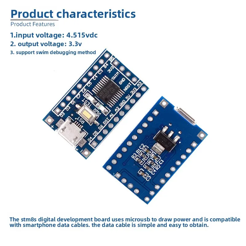 STM8S103F3P6 MCU Core Board STM8S Development Board Minimal System Board for Electronics Projects