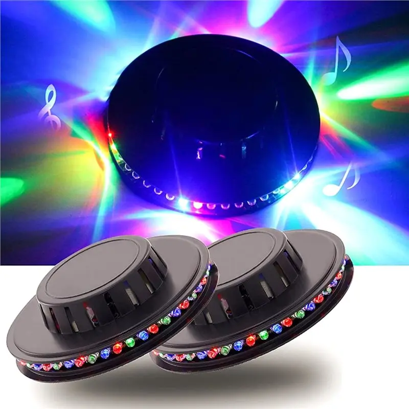 AB47-Stage Background Decoration Lights 48LED Colorful Disco Lights Christmas Party Wine Club Lighting(1 Pack) US Plug Included