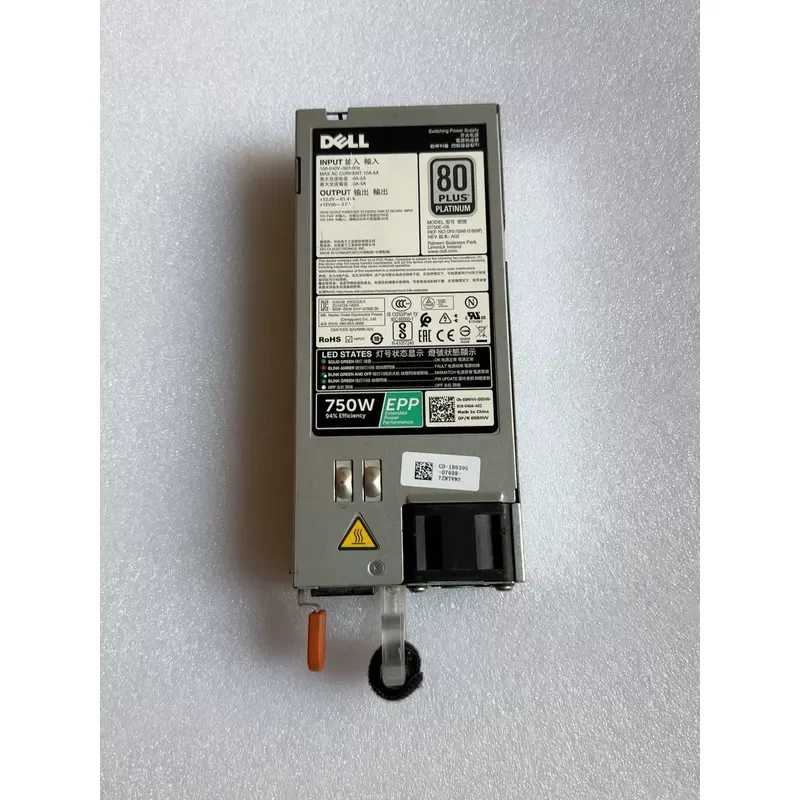 for Dell Disassembly Power Supply for Dell EPP 750W PSU Replacement Unit High Efficiency Desktop Computer Internal Component