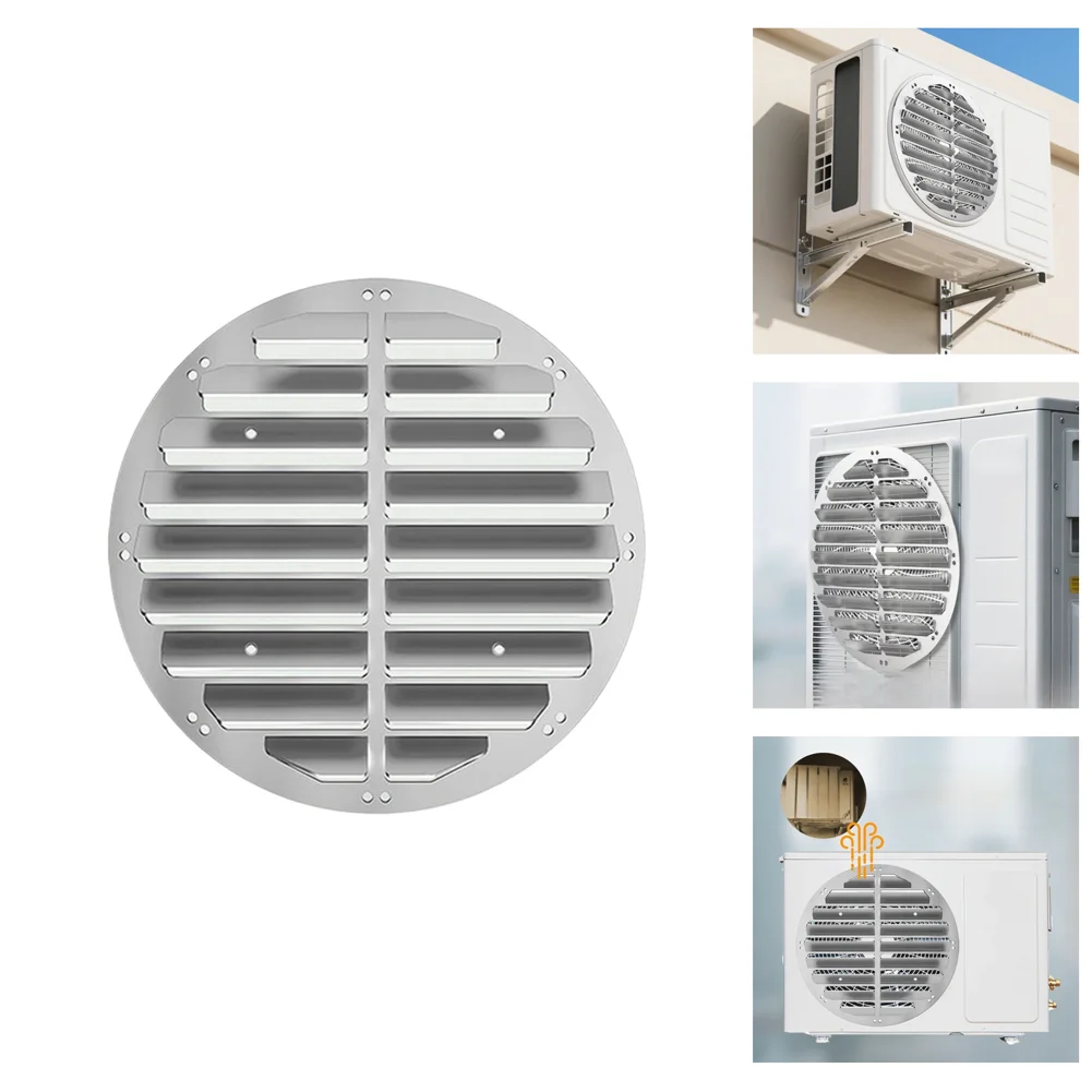 Stainless Steel Air Guide Plate For AC Outdoor Unit No Drilling Required Anti-Direct Blowing Heat Deflector For Air-Conditioning