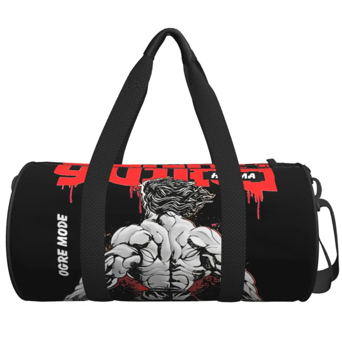 Gym Bag Baki Jack Yujiro Hanma Sports Bag Large Capacity Bodybuilding Manga Men's Weekend Handbag Retro Swimming Fitness Bag