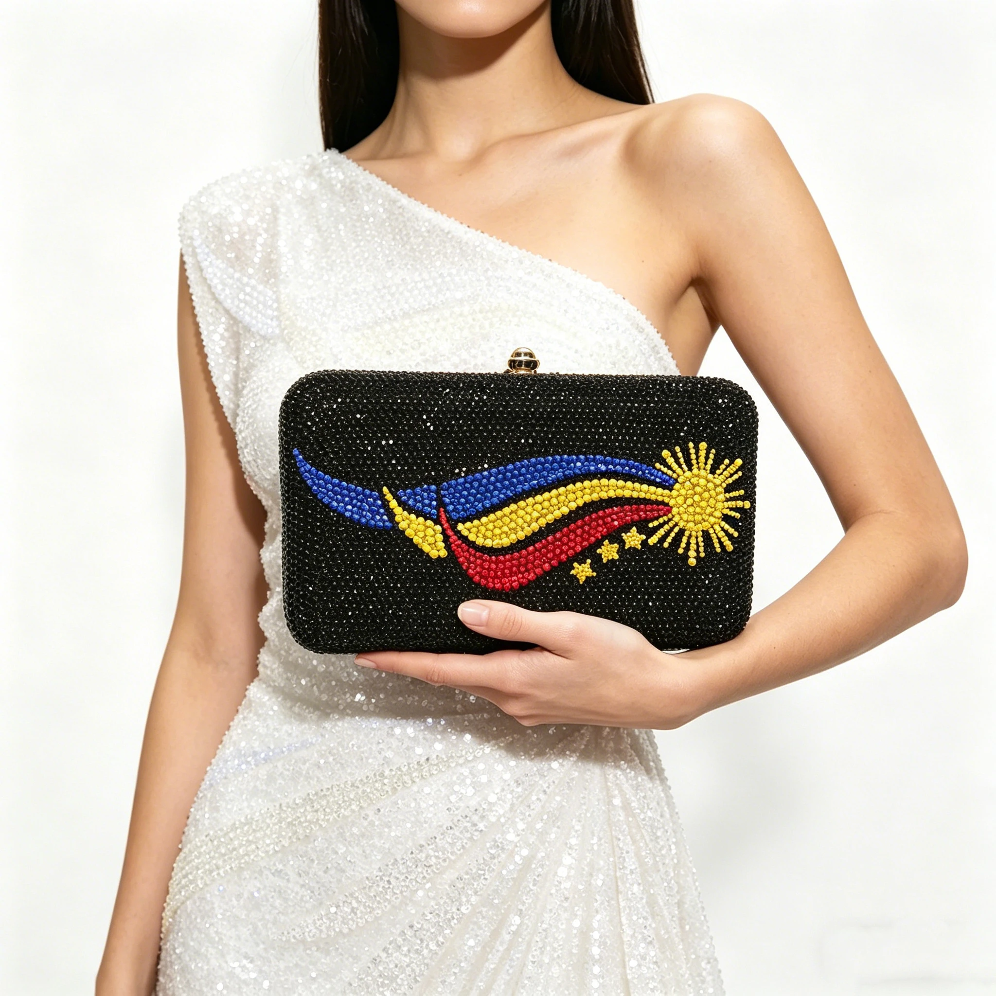 

Black Full Little Diamond Evening Bag Rhinestone Dinner Purse Bags For Women Bridesmaid Handbags Luxury Lady Crystal Minaudiere