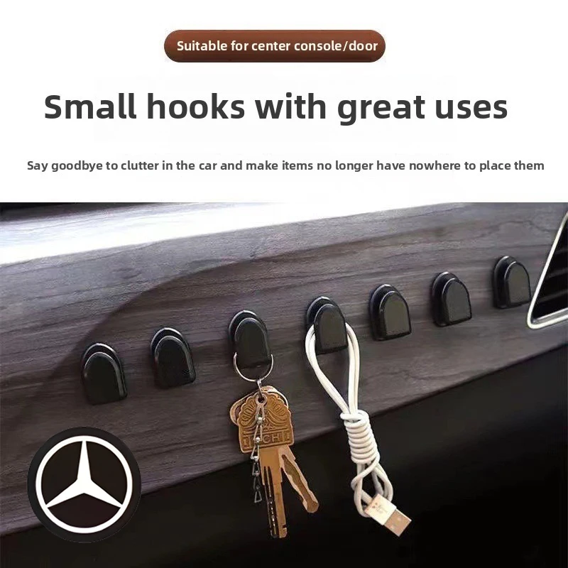 

Car Hook Stand Hanger Headset Key Self-adhesive Dashboard Hook for Mercedes Benz B R G Class GLK GLA C200 E200 C200L S400