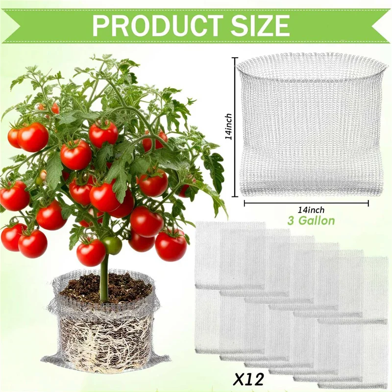 ABRW-Plant سلال حماية الجذر سلك سلة الخلد والفول سلال الأسلاك الشبكية لأواني الحديقة الجذر تحت الأرض دائم (12 قطعة، 3 Ga