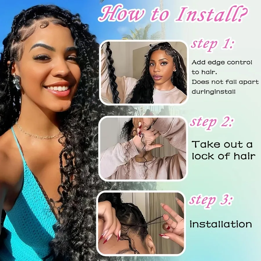 مزيج شعر تجديل الإنسان الاصطناعية بوهو الشعر للتضفير 16 بوصة 200 جرام بوهو الضفائر 4 حزم الرطب والمموج مجعد موجة عميقة السائبة B