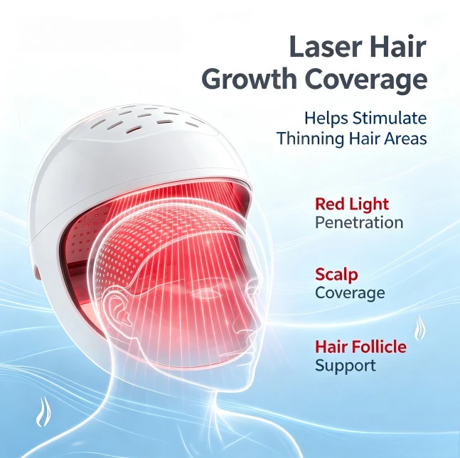 Medical Grade 300 Diodes LLLT Laser Hair Regrowth Helmet 660nm 650nm for Alopecia Areata Baldness Treatment Home Use