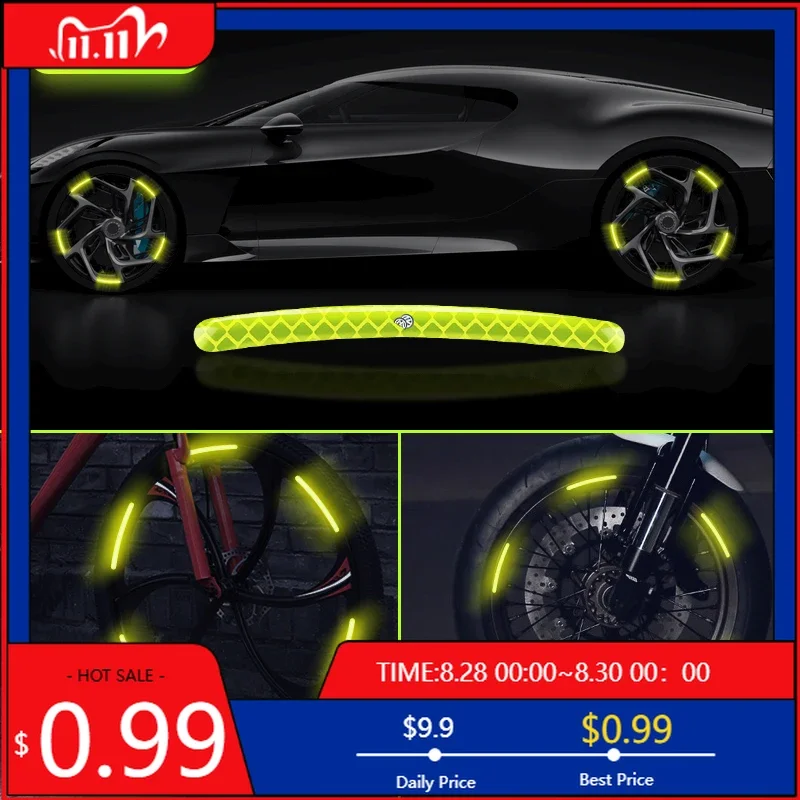

VW GTI GOLF 2026 Hot Car styling Car Wheel Hub Reflective Stickers Tire Rim Luminous Sticker For Volkswagen VW GTI Rline R Golf