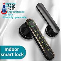 A29F-Bedroom Office Fingerprint Lock Bluetooth Tuya Mobile Phone Unlock Password Door Lock Smart Door Handle Home
