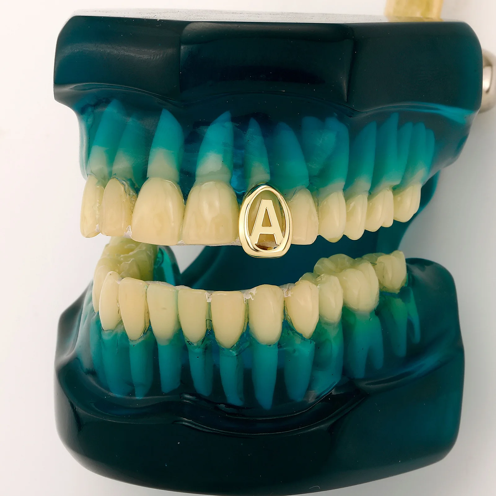 RACHELZ الجوف 26 الأبجدية رسالة الأسنان قبعات الحروف الأولية A-Z الأسنان Grillz للنساء الرجال اسم مجوهرات زوجين هدية عيد ميلاد #3