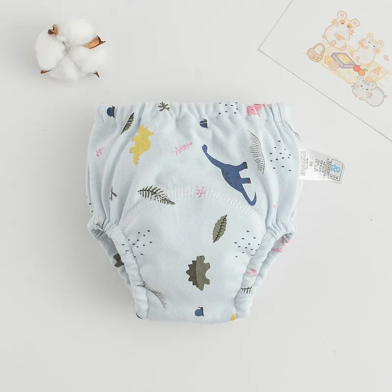 New BabyDiaper Cartoon Animal Hippopotamus Lion Dinosaur Waterproof Diaper Pocket Diaper Training Pant Gauze Diape Learning Pant