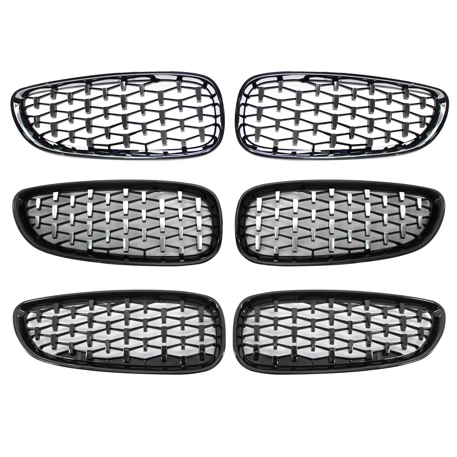 

2Pcs 51137181547 Wear Resistant Racing Grills Mesh Grille 51137181548 for Z4 E89 Automotive Durable Spare Parts Accessory