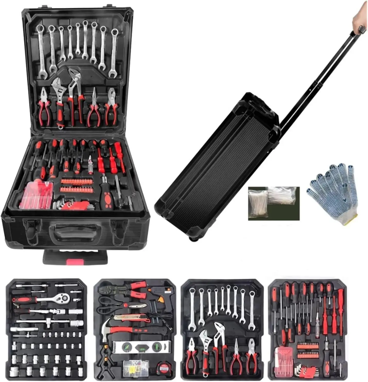 899 Pcs Tool Set, General Hand Tool Kit with Toolbox Household, Repair Durable;Simple;Portable;Multifunctional