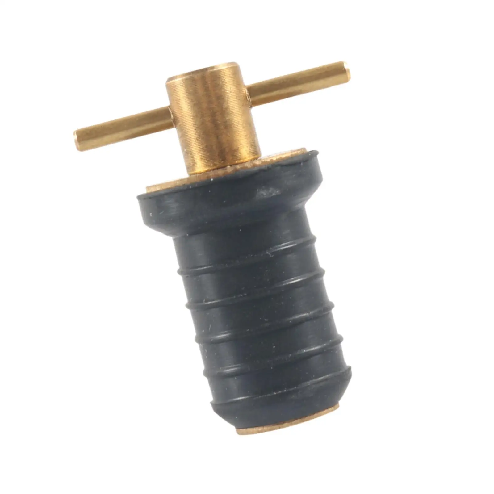 Marine Drain Plug with T-handle. High-performance Brass And Rubber Drain Plug