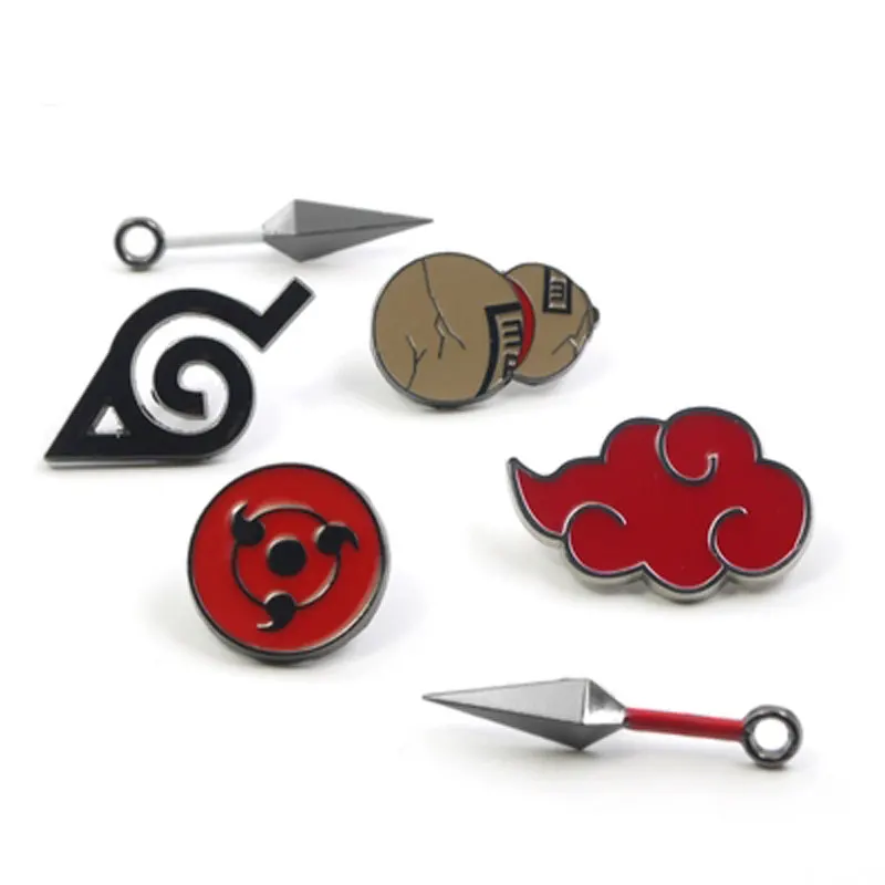 NARUTO Anime One Piece Accessories Brooch Enamel Brooch for Men Women Alloy Badge Cowboy Clothes Bag Pin Sweet Jewelry Gifts