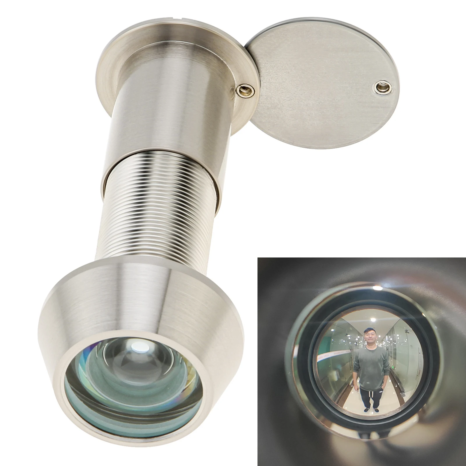 

220 Degree Wide Angle Door Viewer Peephole 22mm Solid Brass Peep Holes for 34-64mm Door HD Glass Lens Security Door Peep Holes