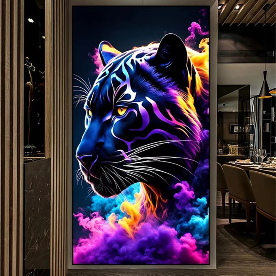 Amazing Black Panther Mystery and Majesty in one Diy Diamond Painting New 2025 Full Diamond Mosaic Cross Stitch Kits Home Decor