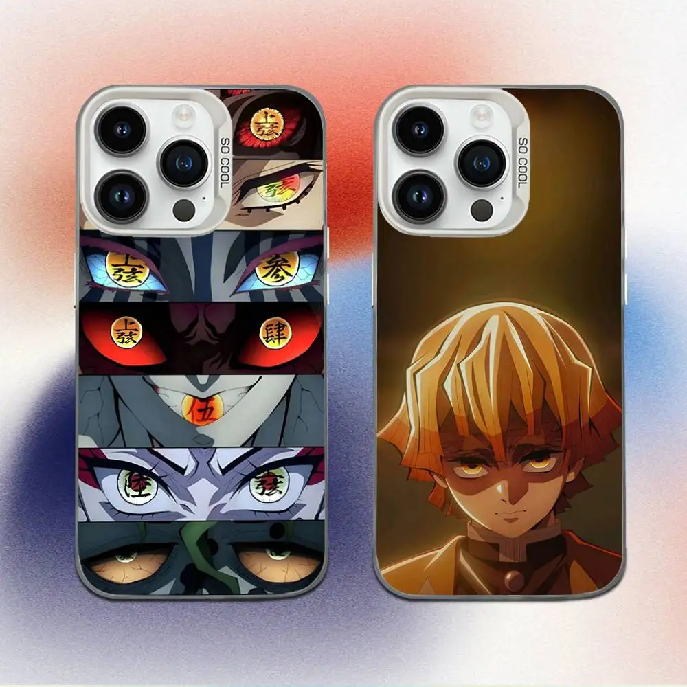 

Z-zenitsu D-Demon S-Slayer Phone Case For iPhone 16,15,14,13,12,11,Mini,Pro,E,MAX White Candy Matte Shockproof Cover