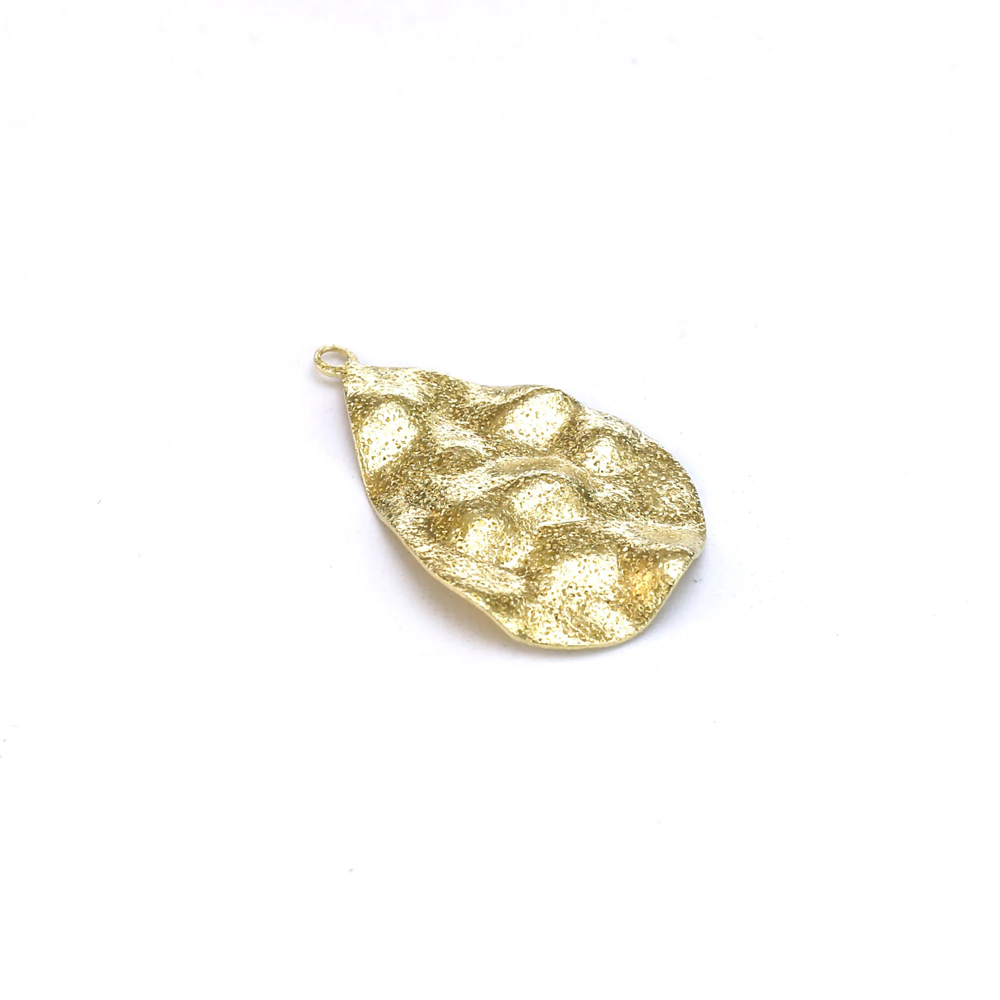 20pcs Wavy Drop Earring Charms, Bling Teadrop Brass Charm, 33.5x21.3mm, Earring Findings, Necklace Pendant, Jewelry Making R2549