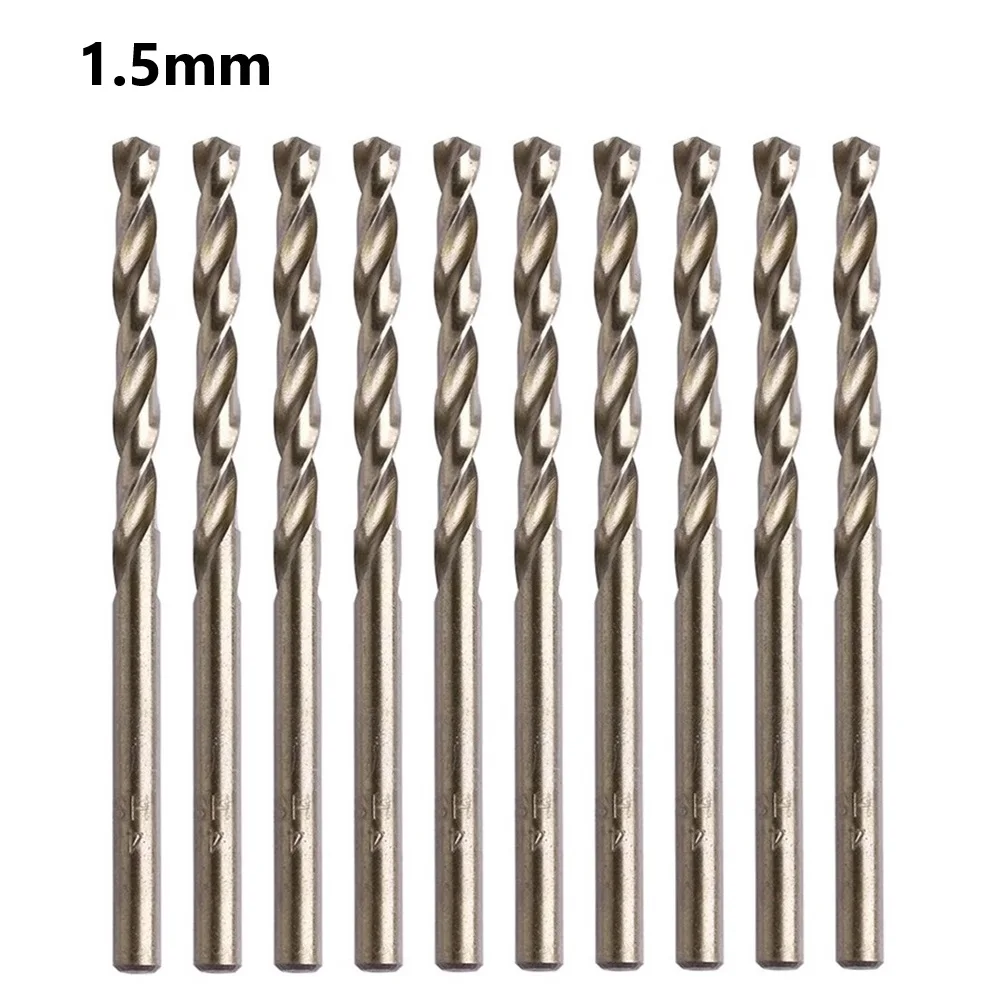 For M35 Cobalt 10pcs HSS Drill Bits Set 15mm for Metalworking Including For Stainless Steel and Heat Treated Steel Materials