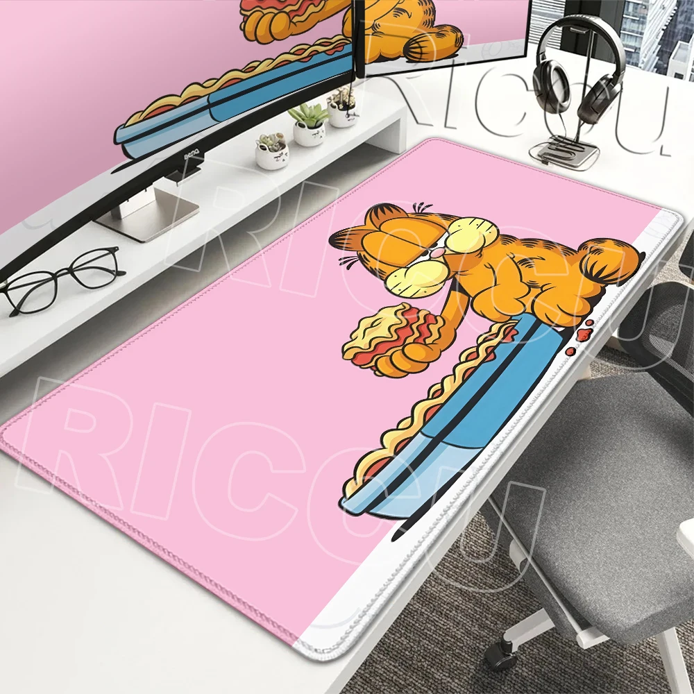 Anime Cartoon G-Gar-fieldS Mouse Pad Non-slip Stitched Edge Mats PC Accessories Rubber Office Keyboard Protect Large Game Carpet