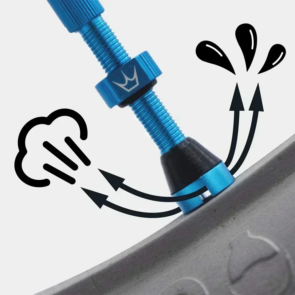 MK2 Tubeless Valves Presta Integrierte Speichenschlüssel- und Ventilkernentfernungskappen, Fahrrad-, Straßen- und Kiesfahrradreifen, kompatibel mit Einsatz – Detail 7