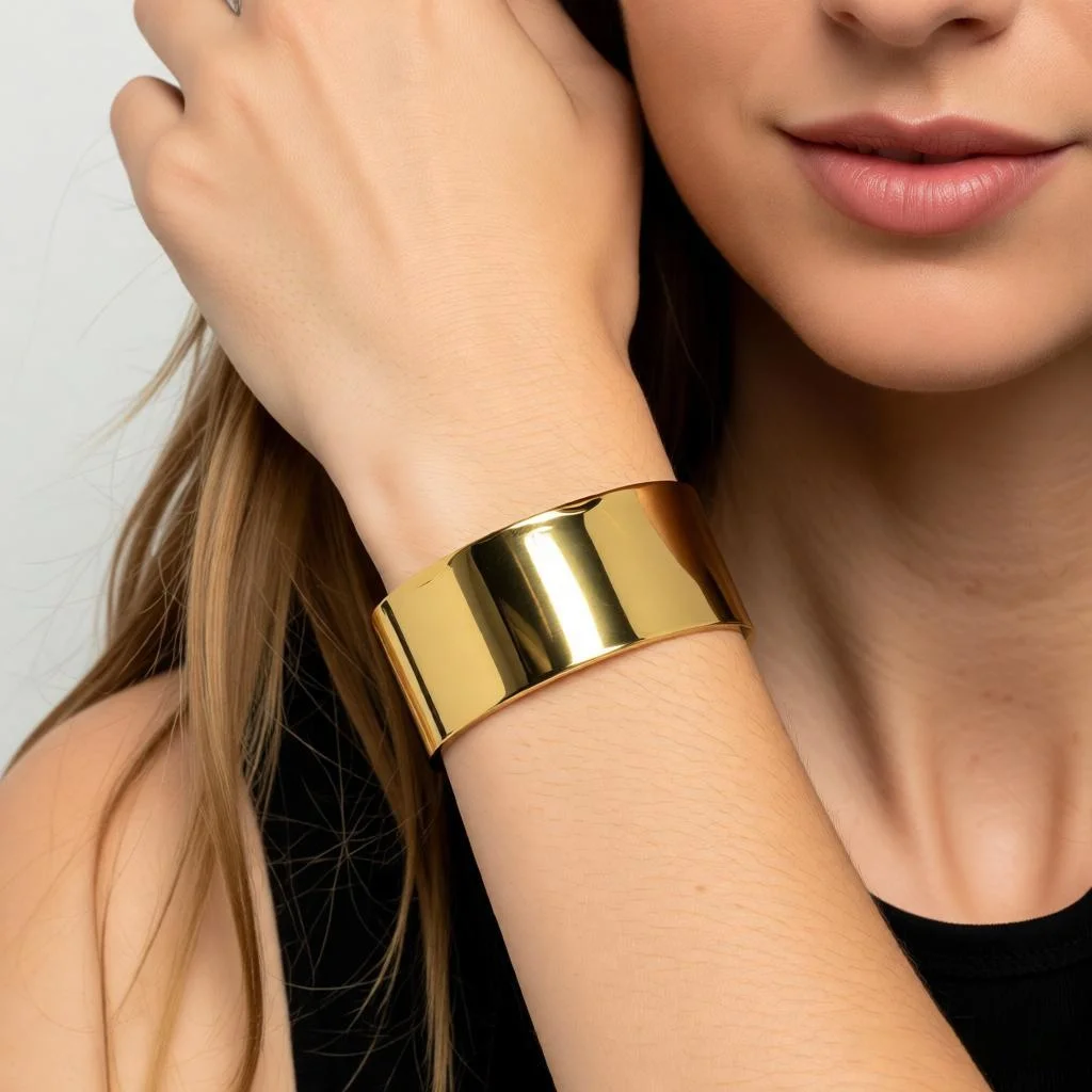 Stainless Steel Wrist Ankle Cuffs Lockable Fashion Jewelry Woman Bracelet