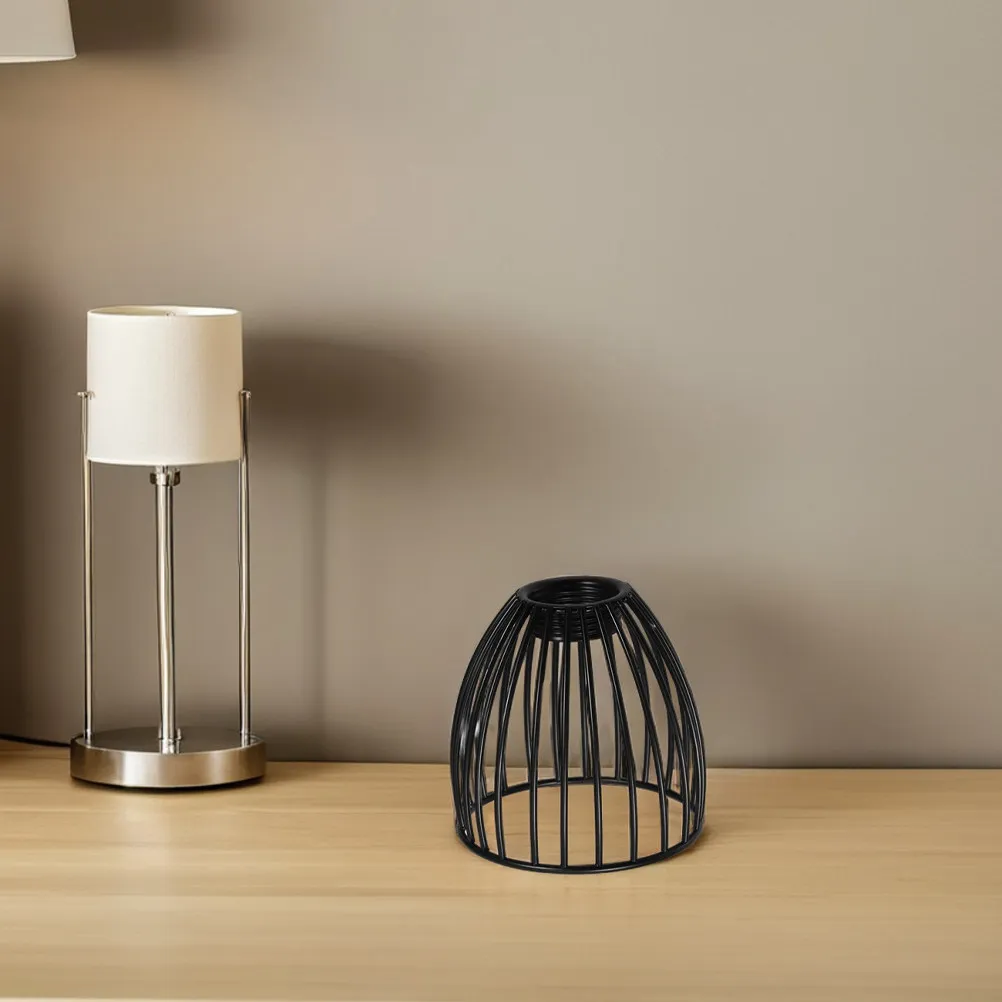 2Pcs Industrial Wire Lamp Shade Mini Birdcage Style Iron Pendant Light Shade Ceiling Chandelier Replacement Kitchen Dining Room